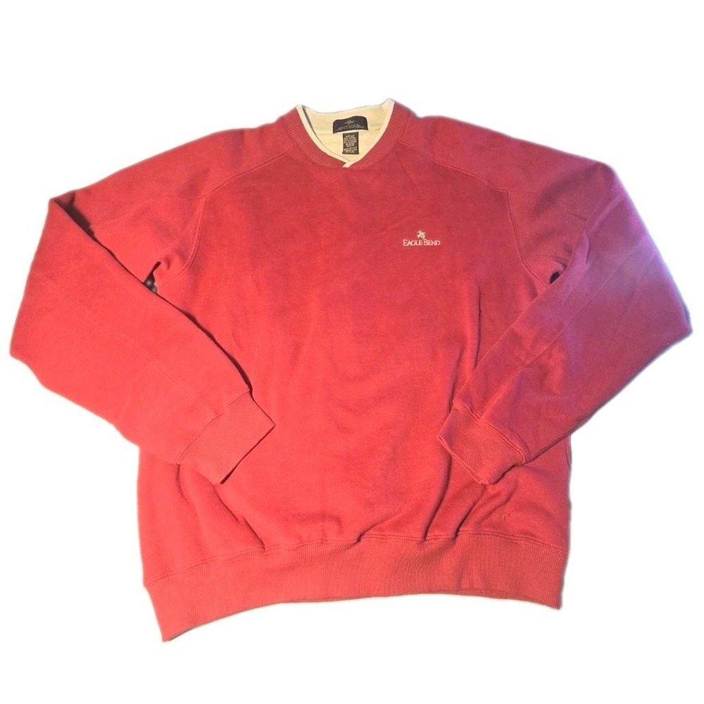 Antigua Eagle Bend Golf Course Pullover Sweatshirt Mens Small Red Sweatshirt S